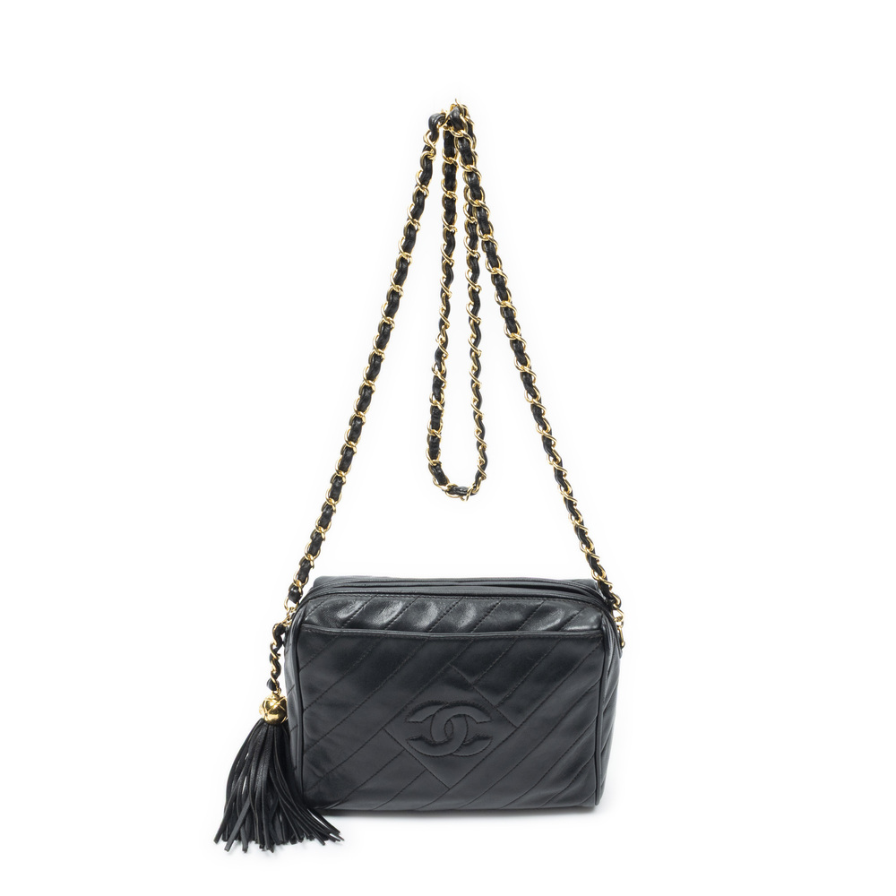 Chanel CC Mini Tassel Camera Front Pocket Crossbody